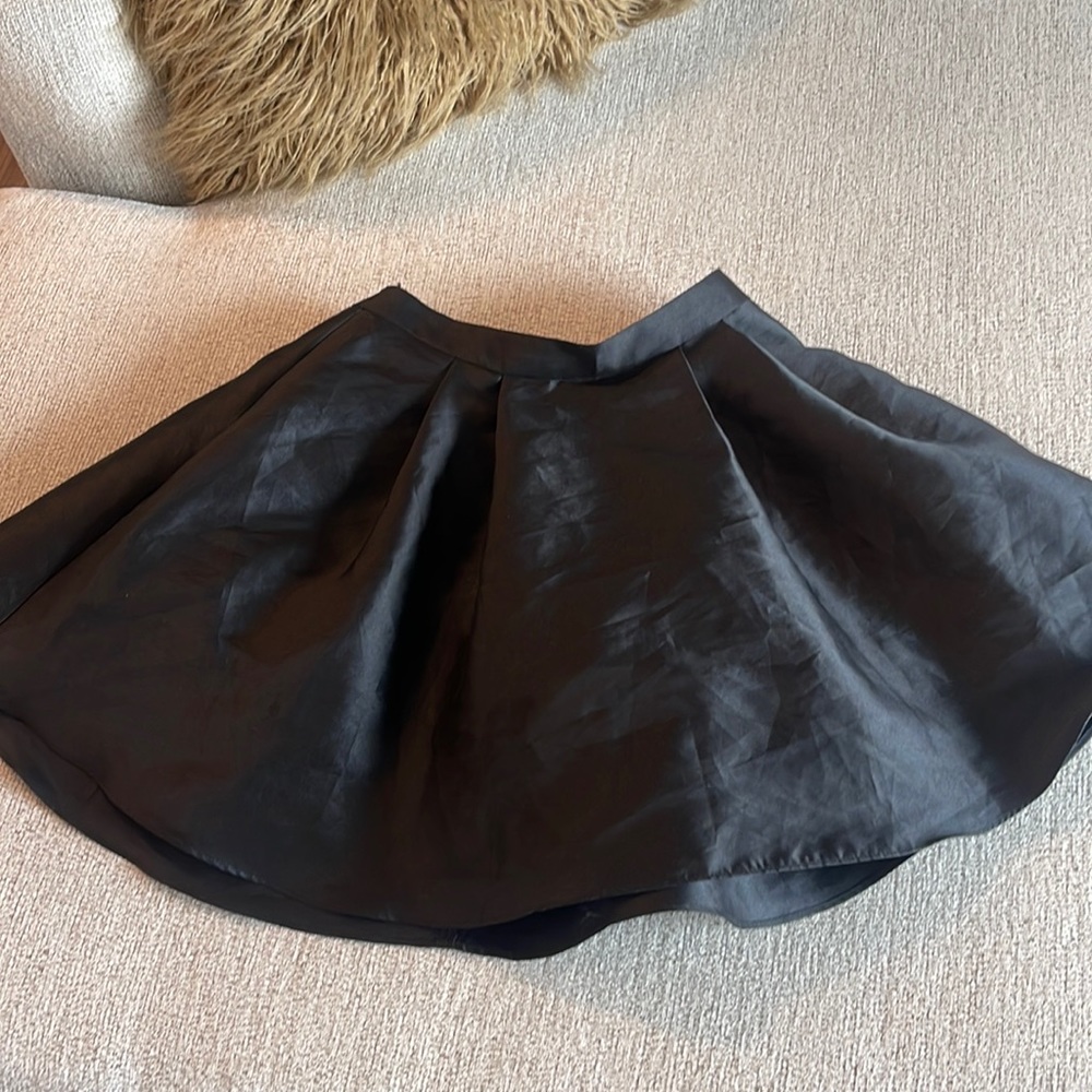 Black flare skirt